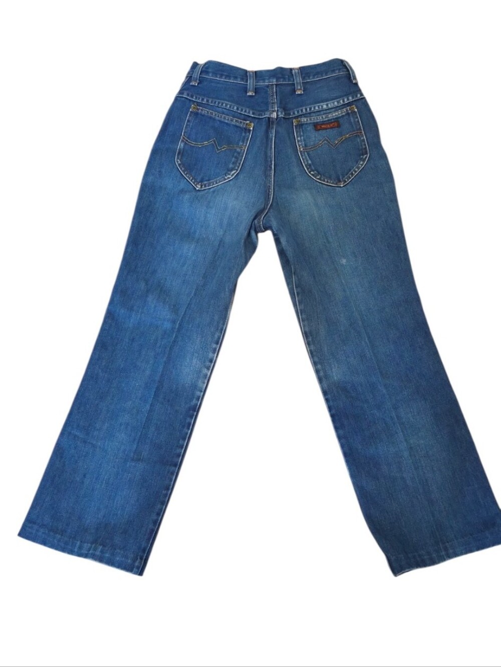 Vintage 70s Wrangler No-Fault Denims Women's High Rise Straight Leg Jeans Size 8 - Picture 2 of 8